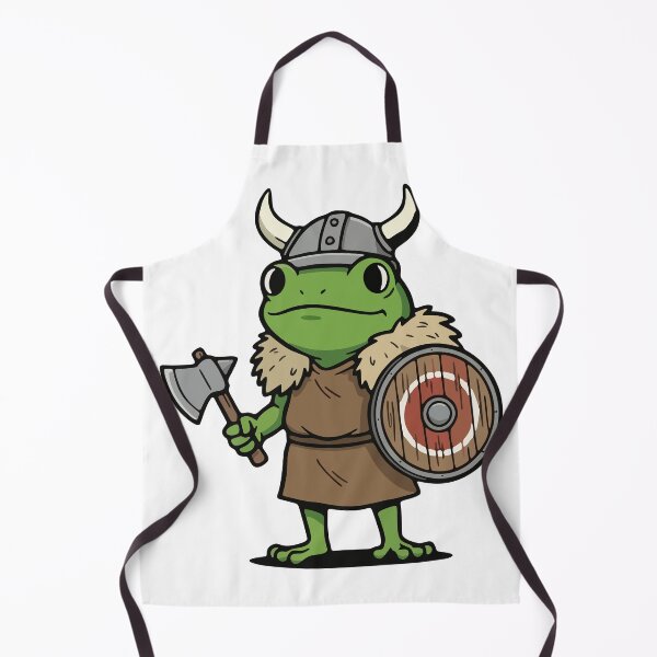 Item preview, Viking Warrior Frog with Axe and Shield Illustration designed and sold by Floomart.