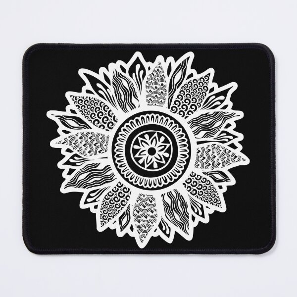 Item preview, Swirl and Wave Zentangle Sunflower Mandala designed and sold by BetOova.