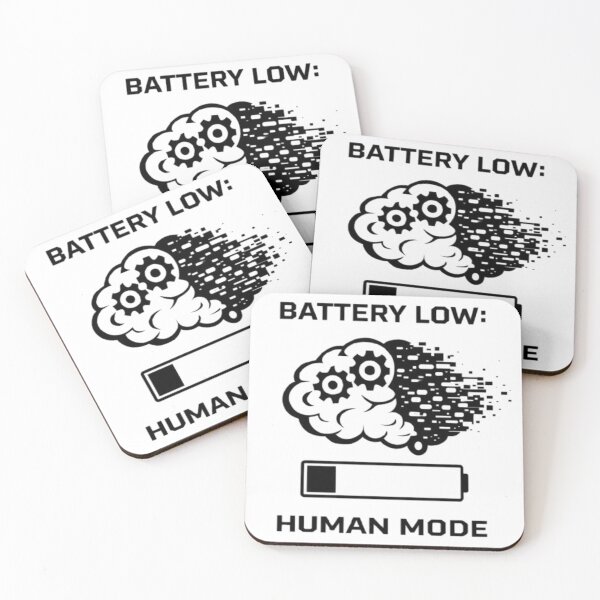 Item preview, Battery Low – Human Mode | Funny Social Battery Design designed and sold by MS-DesignArt.