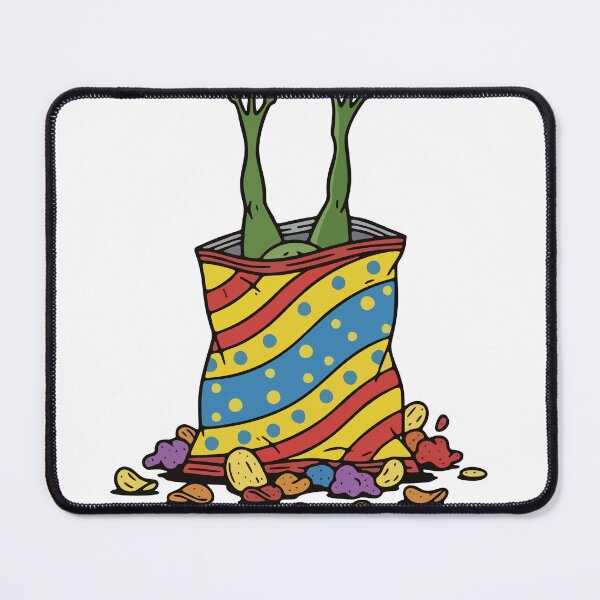 Item preview, Funny Frog Diving into Potato Chip Bag Illustration designed and sold by Floomart.