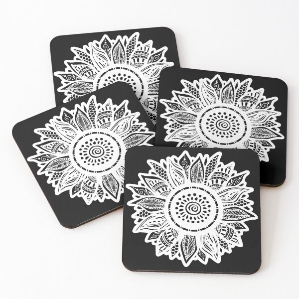 Item preview, Boho Zentangle Sunflower Mandala designed and sold by BetOova.