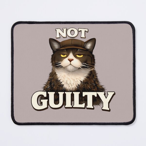 Item preview, Not Guilty T-Shirt - Funny Sarcastic Cat Shirt/Attitude Cat Tee/Domestic Cat Chaos/Minimalist Cat Humour/Cat Lover Gift designed and sold by Halejo68.