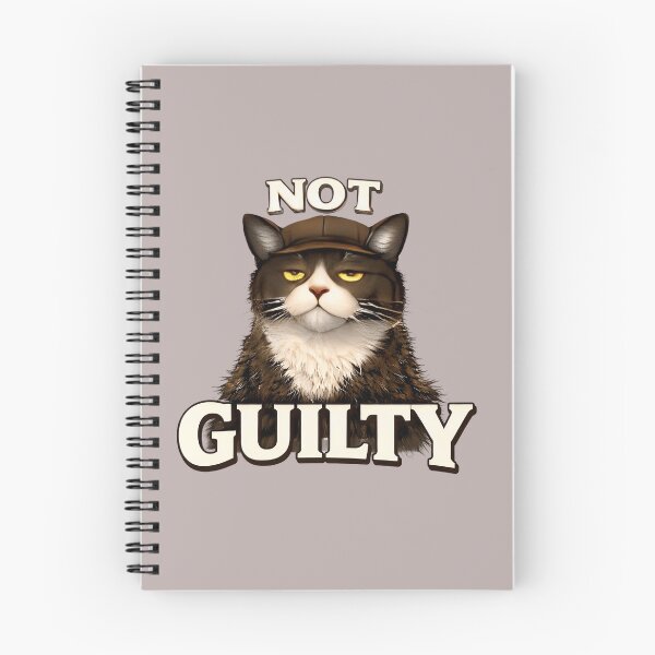Item preview, Not Guilty T-Shirt - Funny Sarcastic Cat Shirt/Attitude Cat Tee/Domestic Cat Chaos/Minimalist Cat Humour/Cat Lover Gift  designed and sold by Halejo68.
