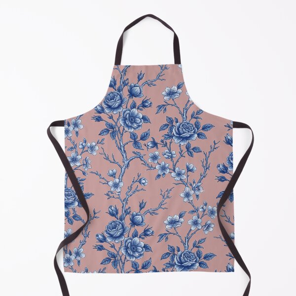 Item preview, Vintage Chinoiserie Blue and White Toile Floral Pattern designed and sold by BLUESKY11a.