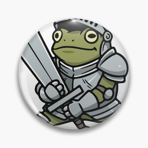 Item preview, Medieval Knight Frog with Sword and Armor Illustration designed and sold by Floomart.