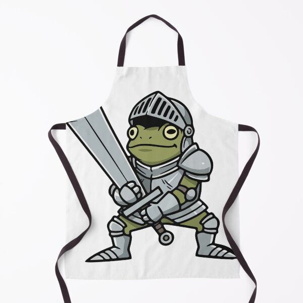 Item preview, Medieval Knight Frog with Sword and Armor Illustration designed and sold by Floomart.