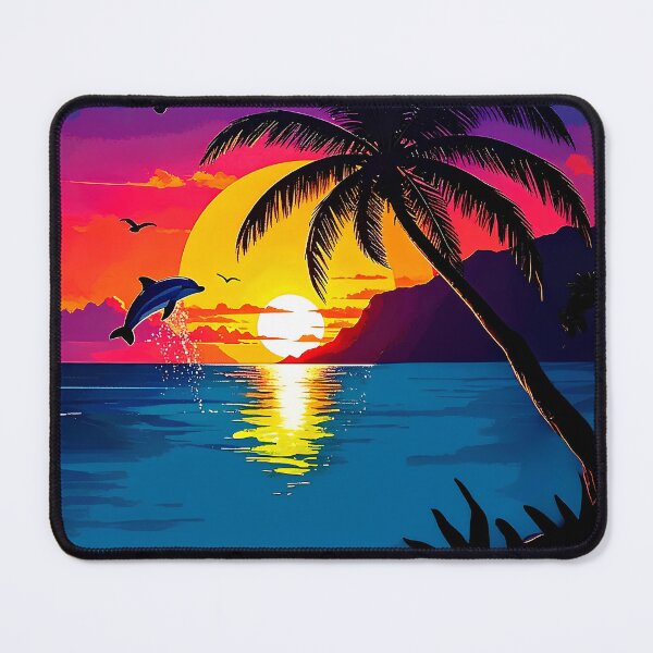 Item preview, Dolphin in the palm sunset designed and sold by Creative Visualize.