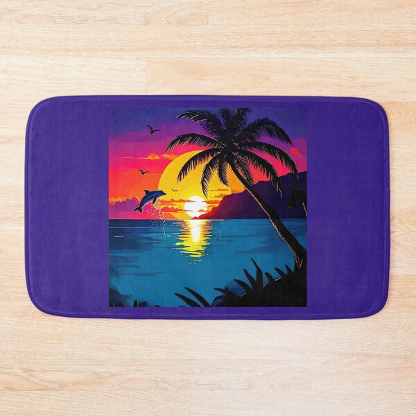 Item preview, Dolphin in the palm sunset designed and sold by Creative Visualize.