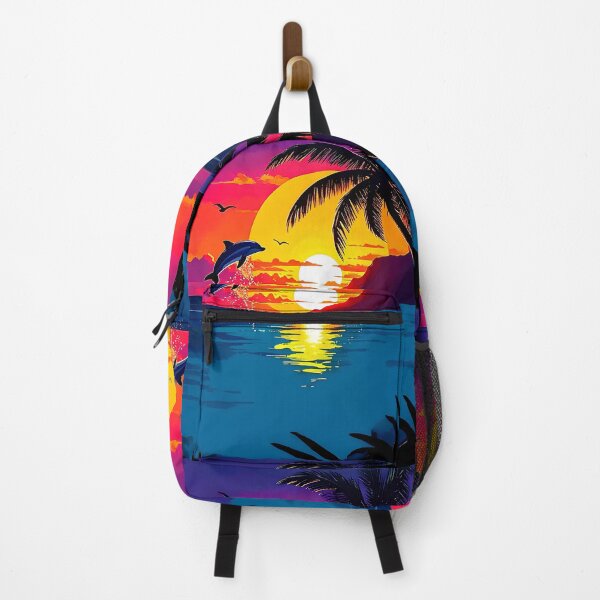 Item preview, Dolphin in the palm sunset designed and sold by Creative Visualize.