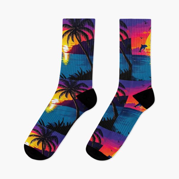 Item preview, Dolphin in the palm sunset designed and sold by Creative Visualize.
