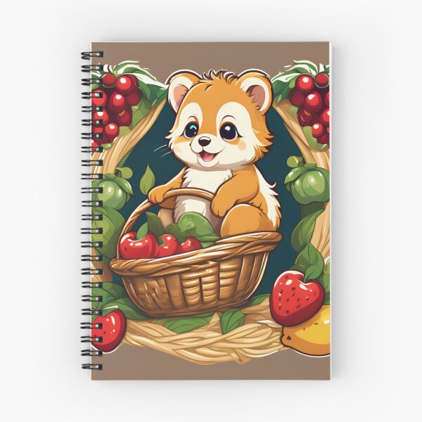 Item preview, Cute Cartoon Squirrel in Overflowing Fruit Basket designed and sold by CASASIS_MERCH.