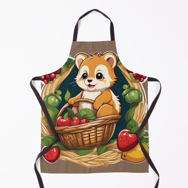 Item preview, Cute Cartoon Squirrel in Overflowing Fruit Basket designed and sold by CASASIS_MERCH.