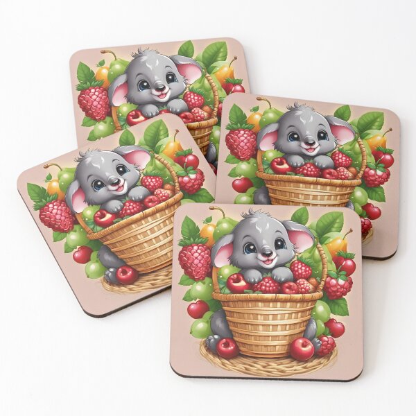 Item preview, Adorable Baby Koala Peeking from Berry Basket designed and sold by CASASIS_MERCH.