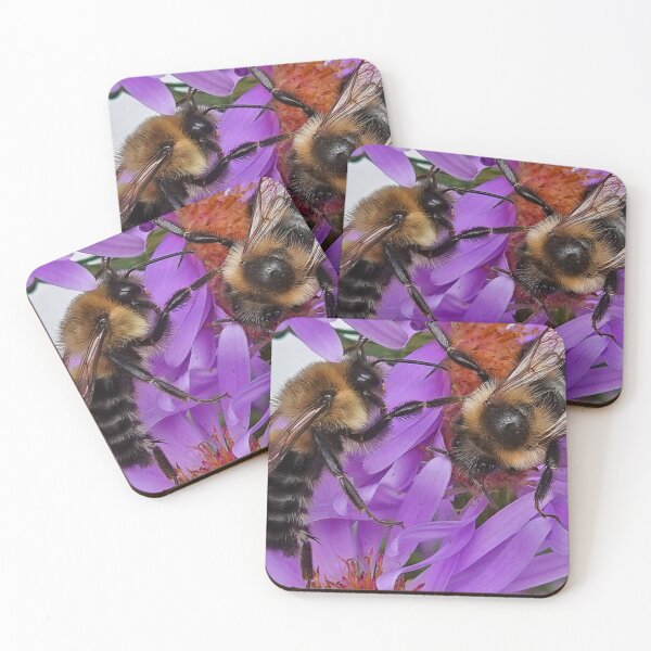Item preview, A Gentle Tap on the Shoulder – Bumblebees in Conversation Among Asters designed and sold by Susarellis.