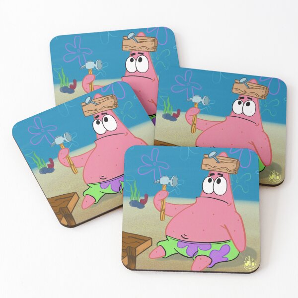 Item preview, Patrick with a board on his head designed and sold by Blank Pepper Art.