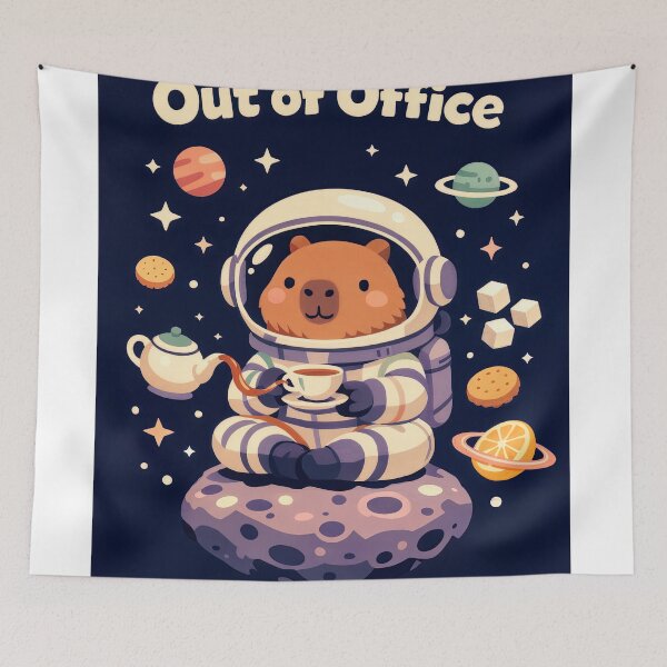 Item preview, Wall Art - Postcard - Out of Office in Space  designed and sold by ForeverPrintsOK.