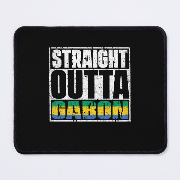 Item preview, Straight Outta Gabon Flag designed and sold by CosmoKitsch.