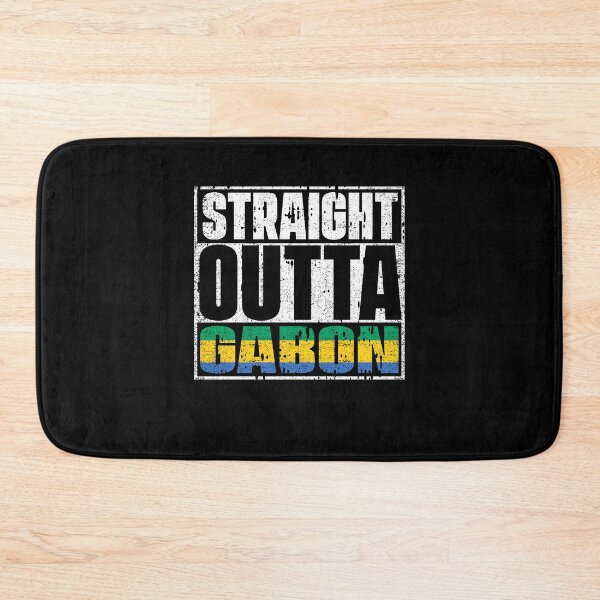 Item preview, Straight Outta Gabon Flag designed and sold by CosmoKitsch.