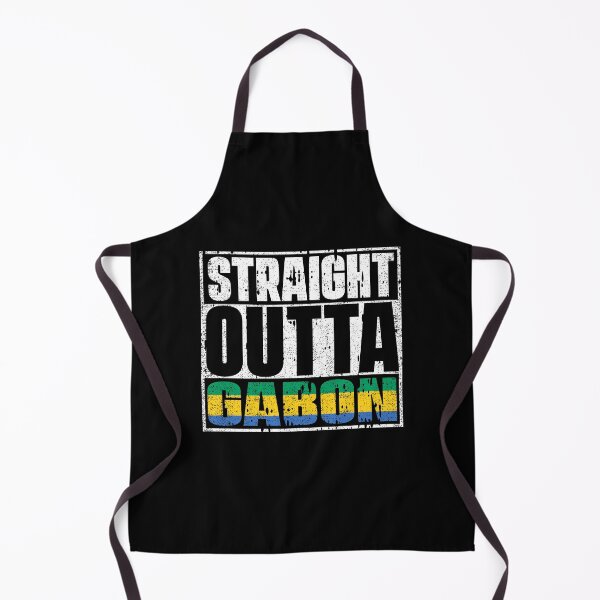 Item preview, Straight Outta Gabon Flag designed and sold by CosmoKitsch.