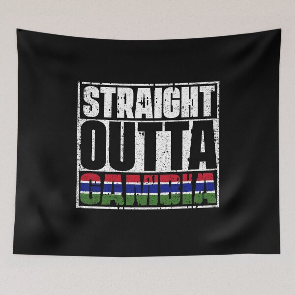 Item preview, Straight Outta Gambia Flag designed and sold by CosmoKitsch.
