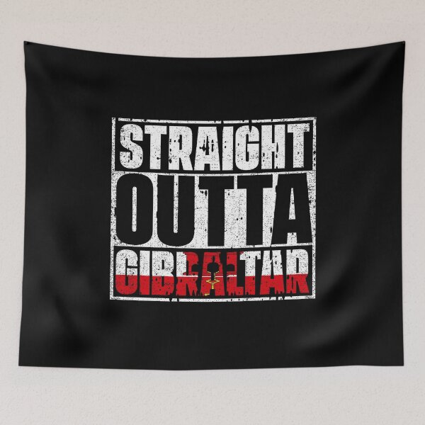 Item preview, Straight Outta Gibraltar Flag designed and sold by CosmoKitsch.