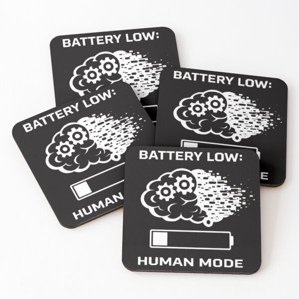 Item preview, Battery Low: Human Mode | Funny Introvert Design designed and sold by MS-DesignArt.