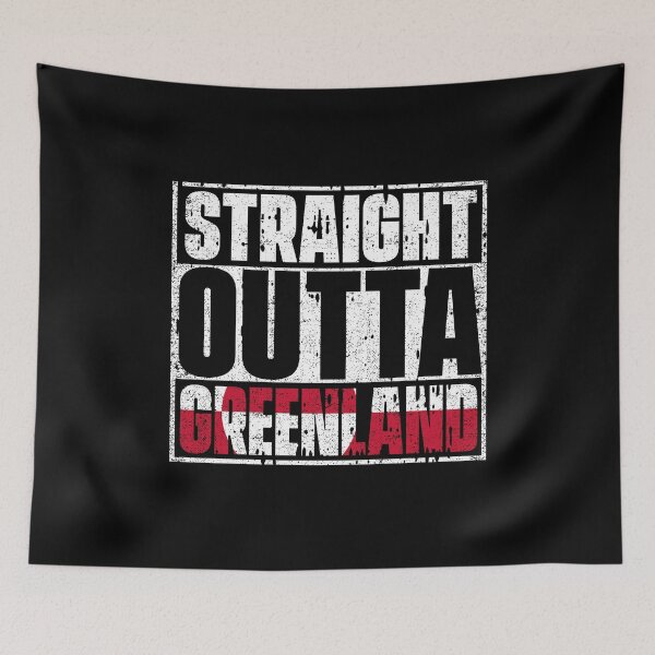 Item preview, Straight Outta Greenland Flag designed and sold by CosmoKitsch.