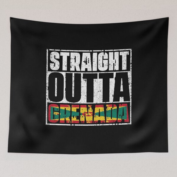 Item preview, Straight Outta Grenada Flag designed and sold by CosmoKitsch.