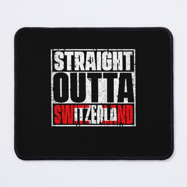 Item preview, Straight Outta switzerland Flag designed and sold by CosmoKitsch.