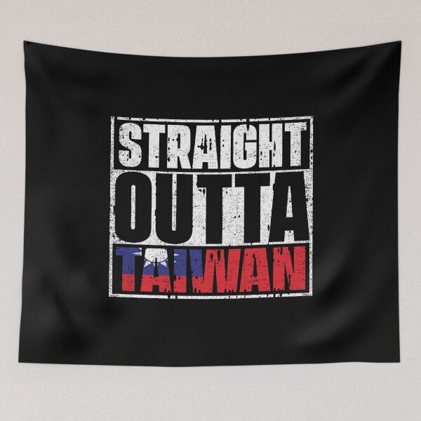 Item preview, Straight Outta Taiwan Flag designed and sold by CosmoKitsch.