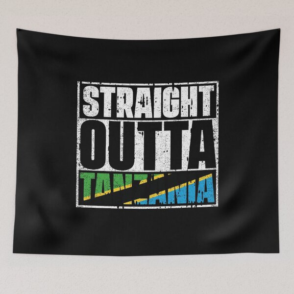 Item preview, Straight Outta Tanzania Flag designed and sold by CosmoKitsch.
