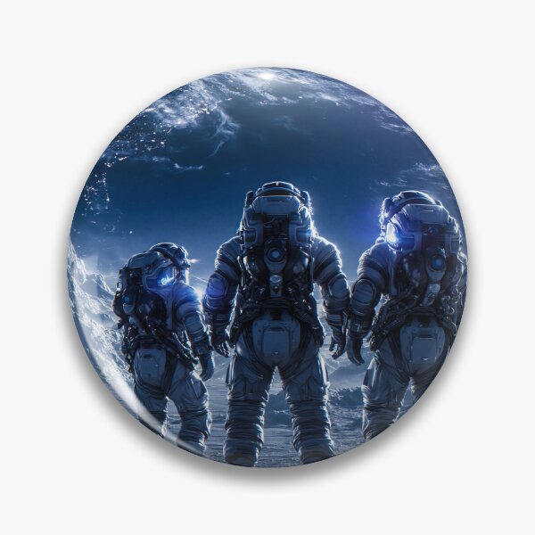 Item preview, Astronauts Standing on Alien World Facing Earthrise Sci fi Art fot Mens designed and sold by lematworks.