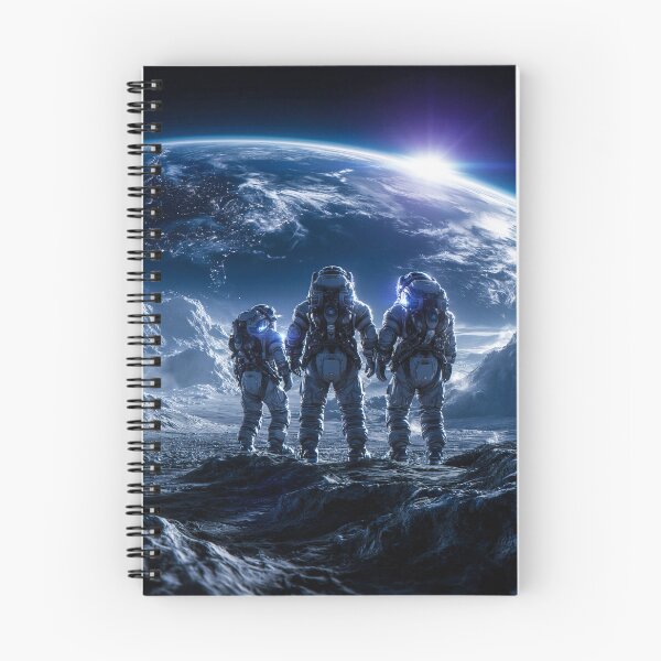 Item preview, Astronauts Standing on Alien World Facing Earthrise Sci fi Art fot Mens designed and sold by lematworks.