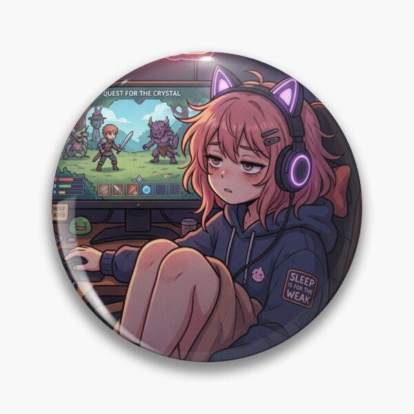 Item preview, One More Game – Late Night Gamer Girl designed and sold by DeV11.