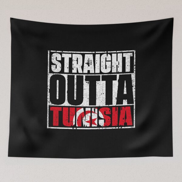 Item preview, Straight Outta Tunisia Flag designed and sold by CosmoKitsch.