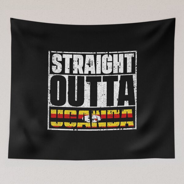 Item preview, Straight Outta Uganda Flag designed and sold by CosmoKitsch.