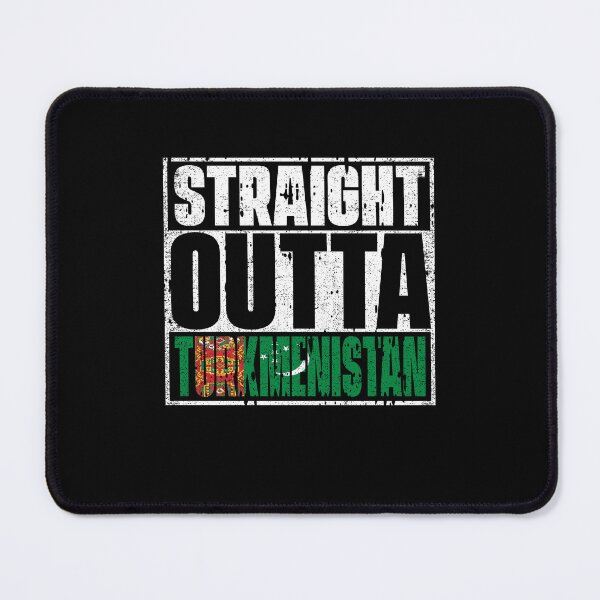 Item preview, Straight Outta Turkmenistan Flag designed and sold by CosmoKitsch.