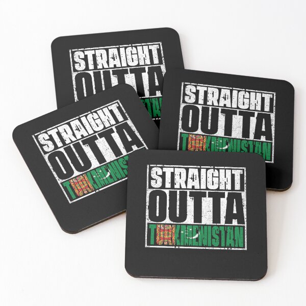 Item preview, Straight Outta Turkmenistan Flag designed and sold by CosmoKitsch.