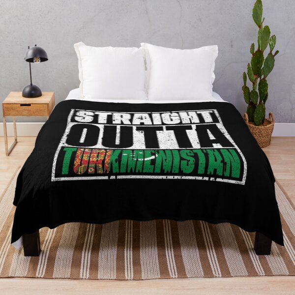 Item preview, Straight Outta Turkmenistan Flag designed and sold by CosmoKitsch.