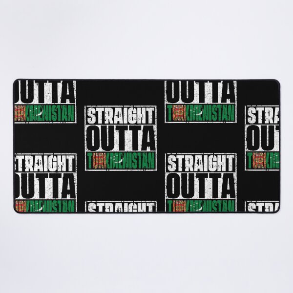 Item preview, Straight Outta Turkmenistan Flag designed and sold by CosmoKitsch.