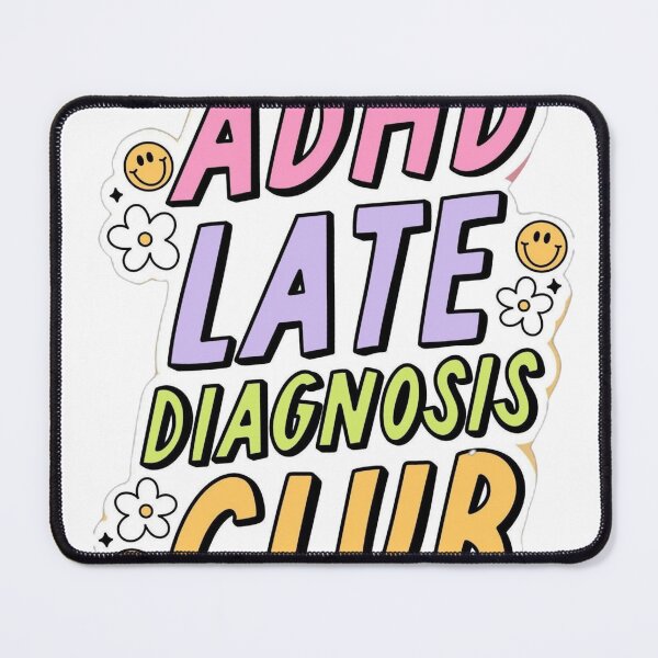 Item preview, ADHD Late Diagnosis Club Retro Aesthetic Sticker designed and sold by Siriusvibes.