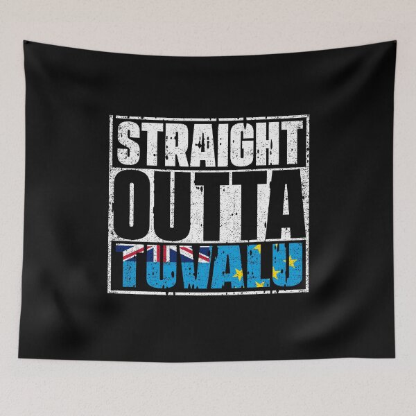 Item preview, Straight Outta Tuvalu Flag designed and sold by CosmoKitsch.
