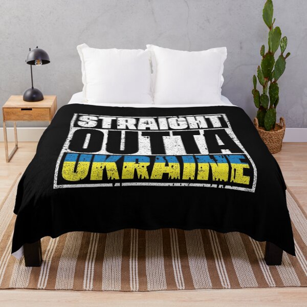 Item preview, Straight Outta Ukraine Flag designed and sold by CosmoKitsch.