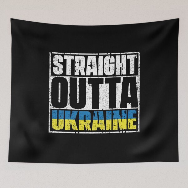 Item preview, Straight Outta Ukraine Flag designed and sold by CosmoKitsch.