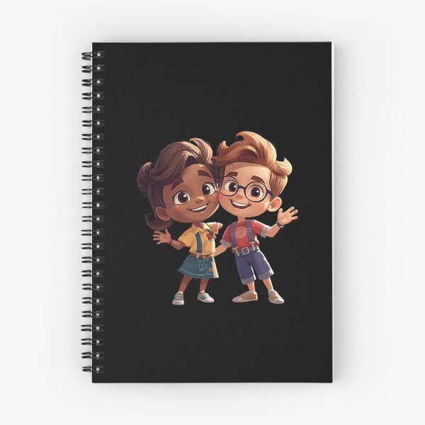 Item preview, Adorable 3D Cartoon Boy and Girl Smiling designed and sold by Creatby7030.