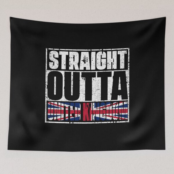 Item preview, Straight Outta United Kingdom Flag designed and sold by CosmoKitsch.