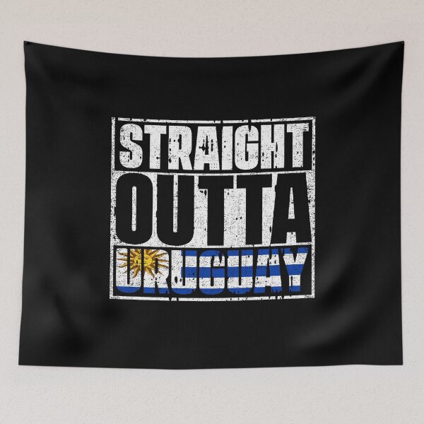 Item preview, Straight Outta Uruguay Flag designed and sold by CosmoKitsch.