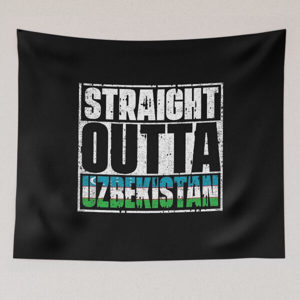 Item preview, Straight Outta Uzbekistan Flag designed and sold by CosmoKitsch.