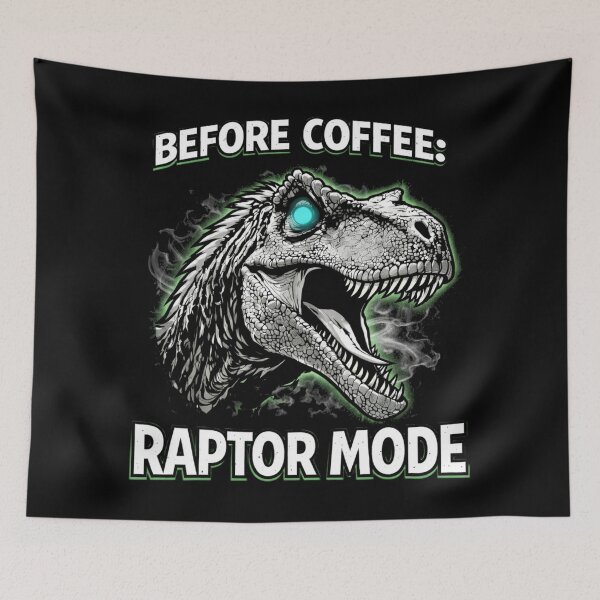 Item preview, Antes del café Modo Raptor Gráfico de dinosaurio Velociraptor designed and sold by Syrupulse.