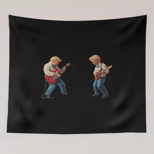 Item preview, Young Boys Playing Electric Guitars designed and sold by Creatby7030.